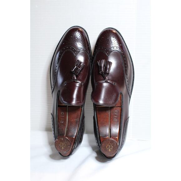 Vintage Barrie Ltd 613 Tassel Loafers Burgundy 11D Custom Grade Dress Shoes main image 12